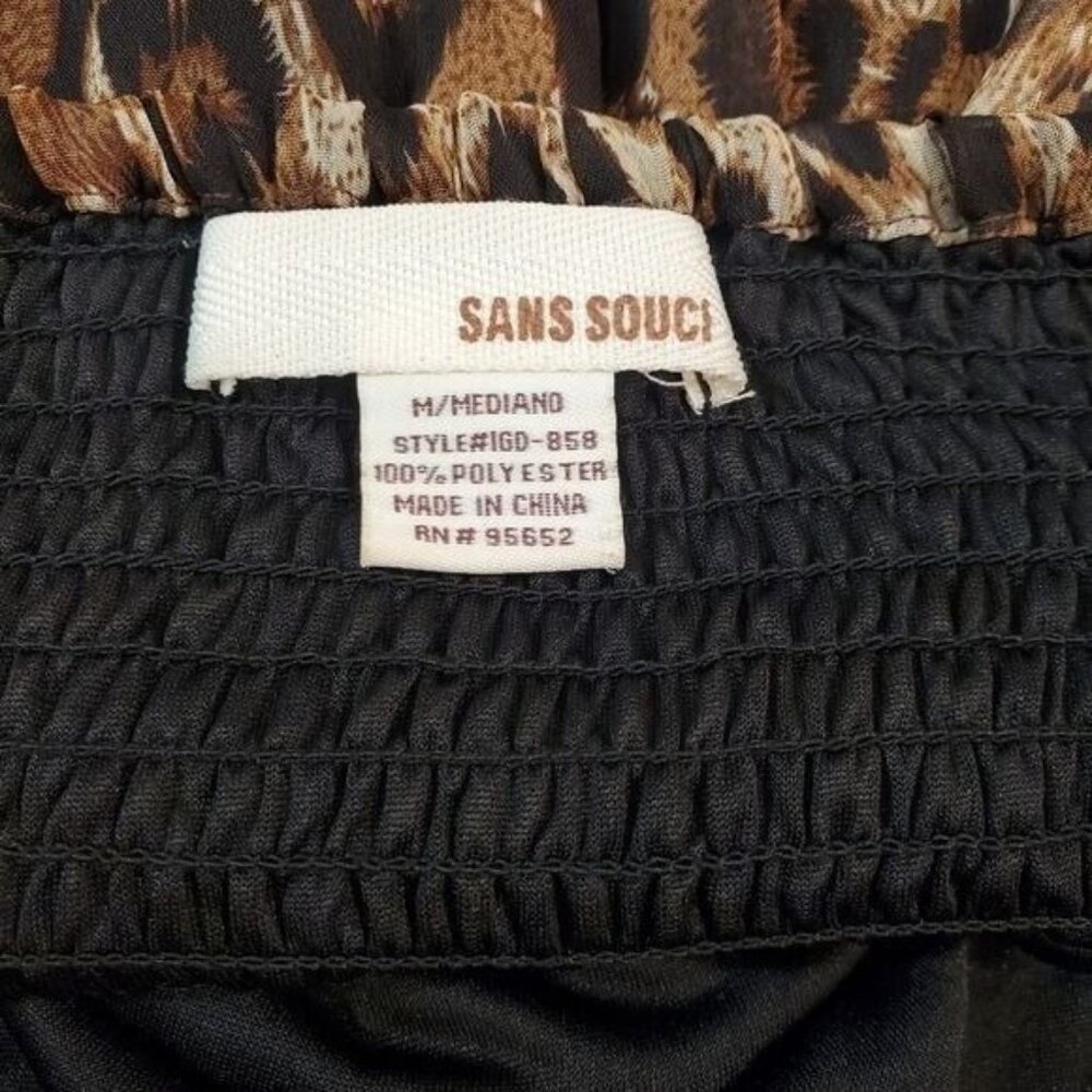 Sans Souci Leopard Print Strapless Maxi Dress Size Medium - Picture 8 of 9